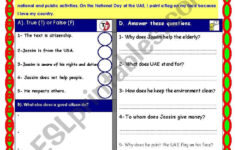 Citizenship And Civic Responsibilities. Reading Comprehension with regard to Good Citizen Reading Comprehension Worksheet
