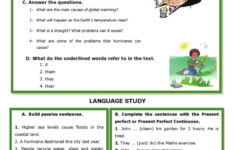 Climate Change Calamities Reading Fo…: English Esl Worksheets Pdf in Climate Change Reading Comprehension Worksheets