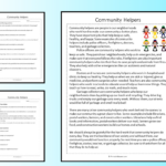 Community Helpers Reading Comprehension Passage Printable Inside Community Reading Comprehension Worksheets