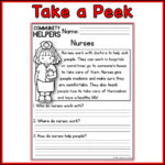 Community Helpers Reading Comprehension Passages | K 2 Inside Community Reading Comprehension Worksheets