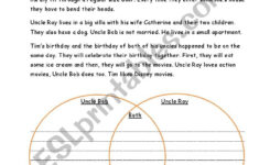 Compare And Contrast, Venn-Diagram, Grade 2 - Esl Worksheetnad86 regarding Venn Diagram Reading Comprehension Worksheets