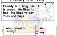 Comprehension Reading For Kindergarten within Frog Reading Comprehension Worksheets