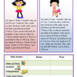 Daily Routine Reading For Detail (De…: English Esl Worksheets Pdf With Reading Comprehension Worksheets Daily Routines