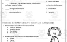 Declaration Of Independence Reading Packet + Distance Learning pertaining to Chapter 2 Declaration of Independence Reading Comprehension Worksheet Answers