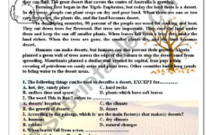 Deserts - Esl Worksheetnhuquynh285 with regard to Desert Reading Comprehension Worksheet