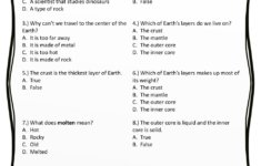 Earth'S Layers Reading Passage - Katherine Batson | Library with Earth Layers Reading Comprehension Worksheet