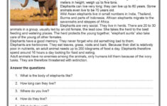 Easy Reading - Elephant General Read…: English Esl Worksheets Pdf for Elephants Reading Comprehension Worksheet