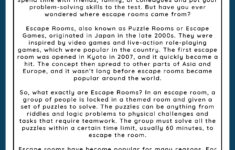 Escape Rooms Reading Comprehension Worksheet | Games4Esl with regard to Challenging Reading Comprehension Worksheets