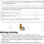 Esl Reading Comprehension + Writing Activity Worksheet On Star Intended For Star Wars Reading Comprehension Worksheets