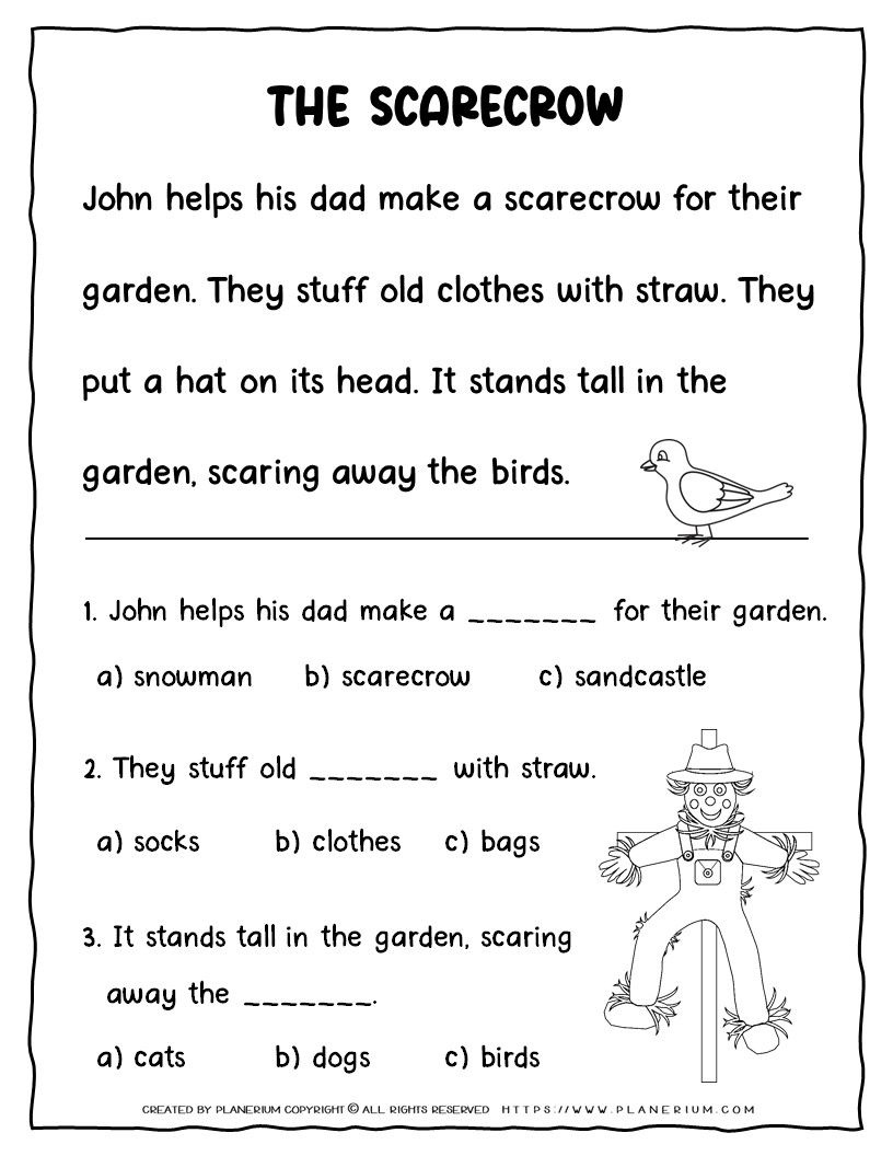 Fall Reading Fun For K-1: Boost Skills With Printables regarding Autumn Reading Comprehension Worksheets