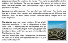 Fantasy Creatures Reading For Detail…: English Esl Worksheets Pdf throughout Fantasy Reading Comprehension Worksheets