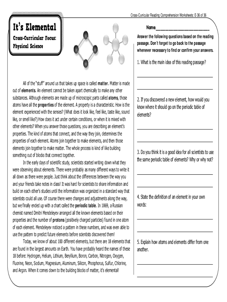 Fillable Online Images Pcmac 5Th Grade Reading Comprehension regarding Cross Curricular Reading Comprehension Worksheets Answers