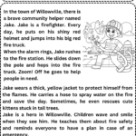 Firefighter Reading Comprehension Worksheet Free Throughout Worksheet About Reading Comprehension