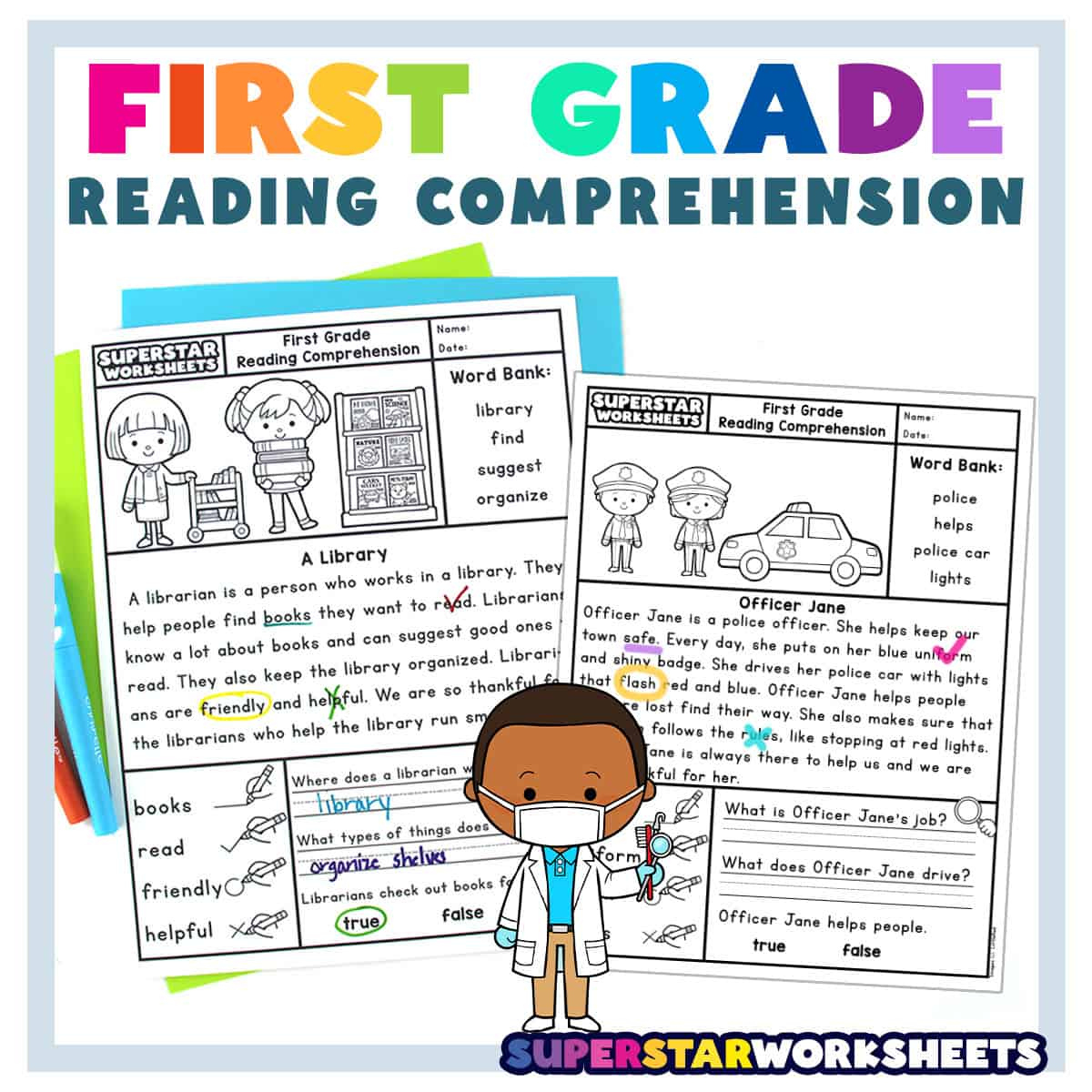 First Grade Reading Comprehension - Superstar Worksheets inside First Grade Reading Comprehension Worksheets