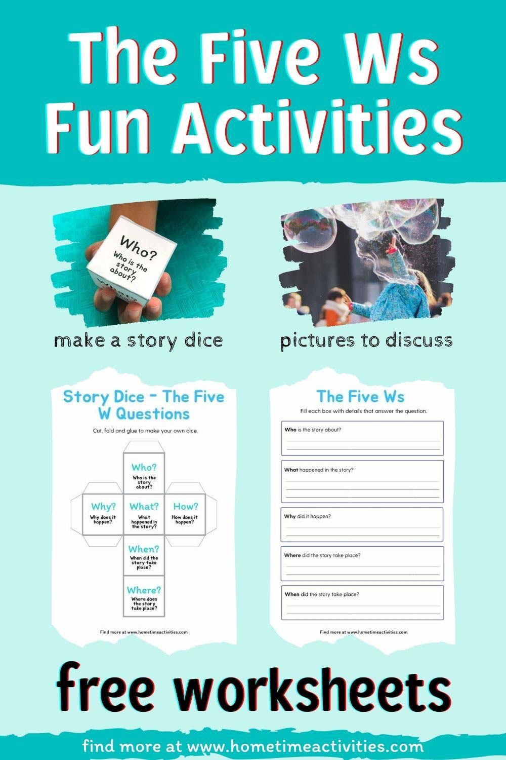 Five W Questions - Who What When Where Why - Home Time Activities throughout 5 Ws Reading Comprehension Worksheet Free