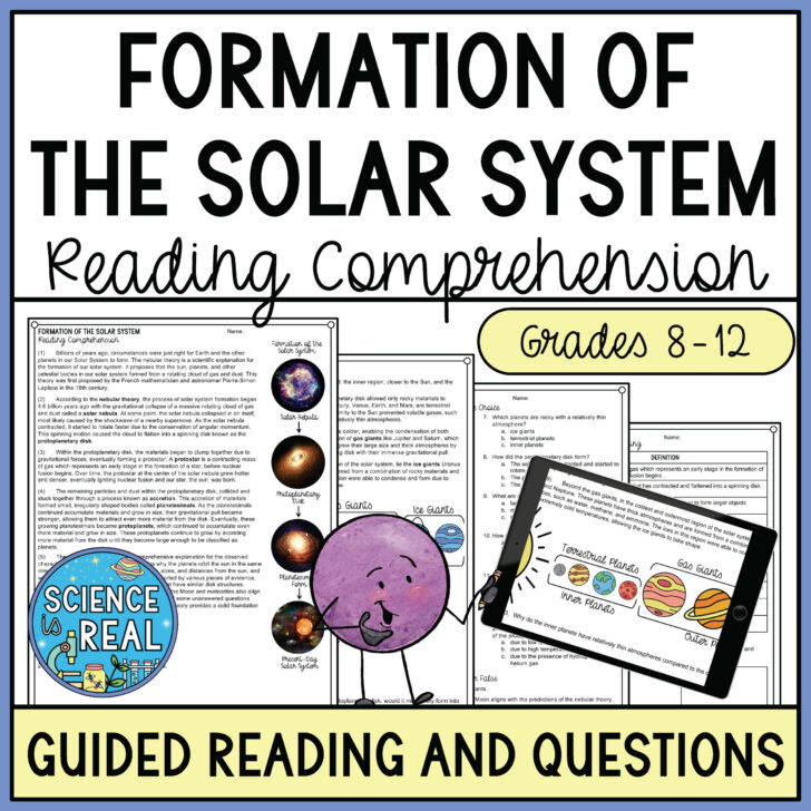 Solar System Reading Comprehension Worksheets