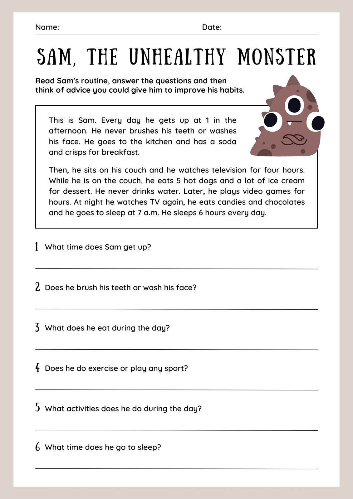 Free Custom Printable Science Worksheet Templates | Canva for Science Worksheets Reading Comprehension