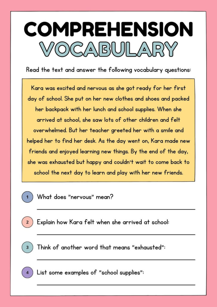 Free 2nd Grade Reading Comprehension Worksheets