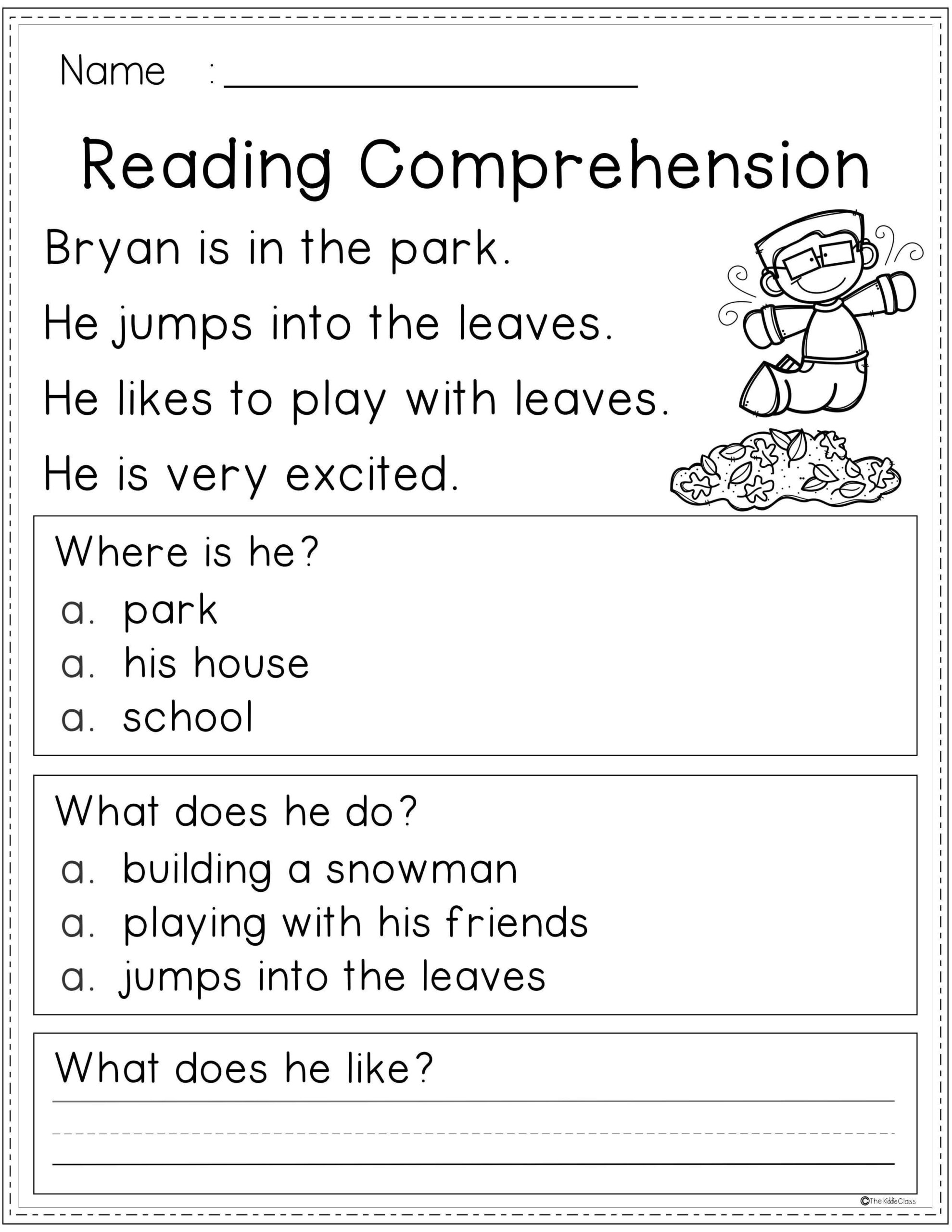 Free Printable First Grade Reading Comprehension Worksheets | K5 intended for First Grade Reading Comprehension Worksheets