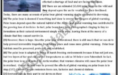 Global Warming Reading Comprehension Test - Esl Worksheethisham with Global Warming Reading Comprehension Worksheets
