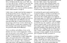 Google | Nonfiction Reading Activity in Common Core Standards Reading Comprehension Worksheets