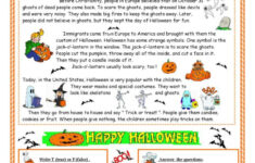 Halloween - Reading : English Esl Worksheets Pdf &amp; Doc with Halloween Reading Comprehension Worksheet