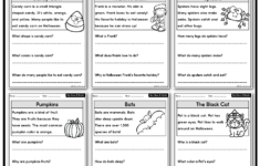 Halloween Themed Reading Comprehension | Kindergarten &amp; First throughout Halloween Themed Reading Comprehension Worksheets