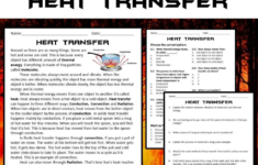 Heat Transfer (Thermal Energy) Reading Comprehension Passage And within Heat Transfer Reading Comprehension Worksheet