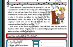 I Like Contemporary Music (Reading &amp; Comprehension) - 2 Pages intended for Music Comprehension Reading Worksheet