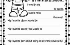 If I Were An Astronaut Worksheet (Free Printable) inside Astronaut Reading Comprehension Worksheet