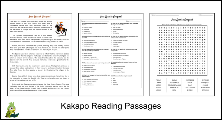 Advanced Spanish Reading Comprehension Worksheets