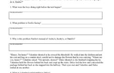 Inferences Worksheet 9 | Reading Activity inside Reading Comprehension Worksheets Grade 9
