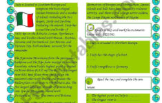 Italy-Reading Comprehension; The Superlative Of Adjectives - Esl regarding Italy Reading Comprehension Worksheets