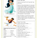 Jasmine Reading For Detail (Dee…: English Esl Worksheets Pdf & Doc Throughout Walt Disney Reading Comprehension Worksheet Doc
