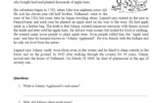 Johnny Appleseed Reading For Detail…: English Esl Worksheets Pdf &amp; Doc throughout Johnny Appleseed Reading Comprehension Worksheets