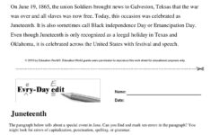 Juneteenth | Education World throughout Juneteenth Reading Comprehension Worksheet