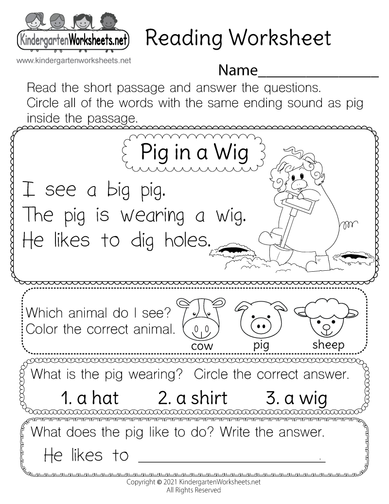 Kindergarten Reading Best Comprehension 34 with Reading Comprehension Kindergarten Worksheets Free