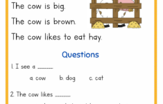 Kindergarten Reading Comprehension Part 1 – English Created Resources intended for Worksheets For Reading Comprehension For Kindergarten