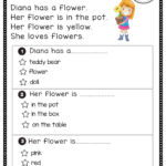 Kindergarten Reading Comprehension Worksheets – English Created Intended For Simple Reading Comprehension Worksheets For Kindergarten