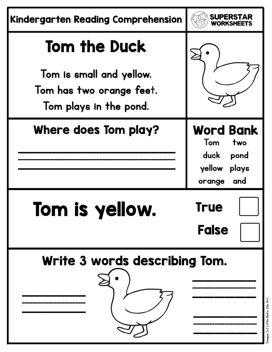 Kindergarten Reading Comprehension Worksheets - Superstar Worksheets intended for Pre K Reading Comprehension Worksheets