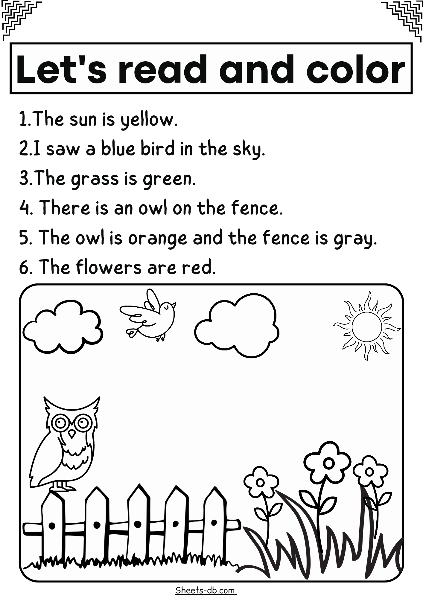 Let&amp;#039;S Read And Color – Sheets regarding Reading Comprehension Coloring Worksheets