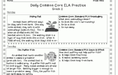 Literacy &amp; Math Ideas: Common Core Second Grade Reading for Common Core Worksheets Reading Comprehension