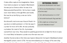 Literacy Shed Plus - Pirates for Free Pirate Reading Comprehension Worksheets