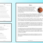 Mars Reading Comprehension Passage Printable Worksheet | Teaching With Mars Reading Comprehension Worksheet
