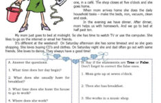 Mom'S Busy Day – Reading Reading For…: English Esl Worksheets Pdf with regard to Mother&#039;s Day Reading Comprehension Worksheet