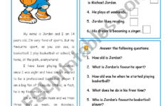 My Favourite Sport - Reading - Esl Worksheetsarasantos for Reading Comprehension Worksheets About Sports