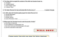 Native Americans (Usa) - Trail Of Te…: Deutsch Daf Arbeitsblätter for Trail of Tears Reading Comprehension Worksheet