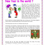 New Year Reading For Detail (Dee…: English Esl Worksheets Pdf & Doc Regarding New Year Comprehension Reading Worksheet