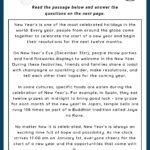 New Years   Reading Comprehension Worksheet | Games4Esl Throughout New Year Comprehension Reading Worksheet