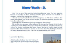 New York - 2 Reading For Detail (Dee…: English Esl Worksheets Pdf with New York Reading Comprehension Worksheet